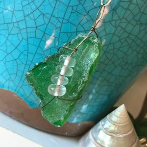 🌺 SALE Handmade artisan seaglass pendant